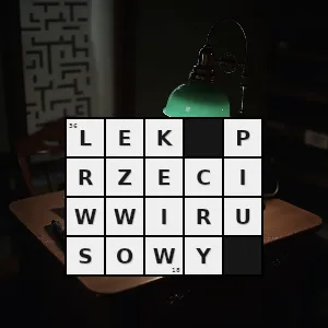 Rozwiązanie krzyżówki: lek stosowany w chorobach wywoływanych przez wirusy stanowią go substancje mające zdolność przeciwdziałania rozprzestrzenianiu się infekcji wirusowej - lek przeciwwirusowy | hasła, synonimy i podpowiedzi Hasło krzyżówkowe lek stosowany w chorobach wywoływanych przez wirusy stanowią go substancje mające zdolność przeciwdziałania rozprzestrzenianiu się infekcji wirusowej - lek przeciwwirusowy – rozwiązanie, synonimy, podpowiedzi i definicje krzyżówkowe